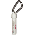 SPF 15 Lip Balm in White Tube w/ Carabiner Clip